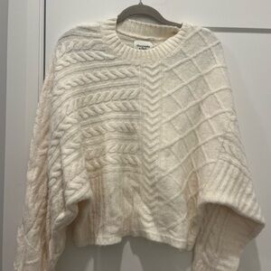 Abercrombie & Fitch Off-White Cable Knit Sweater